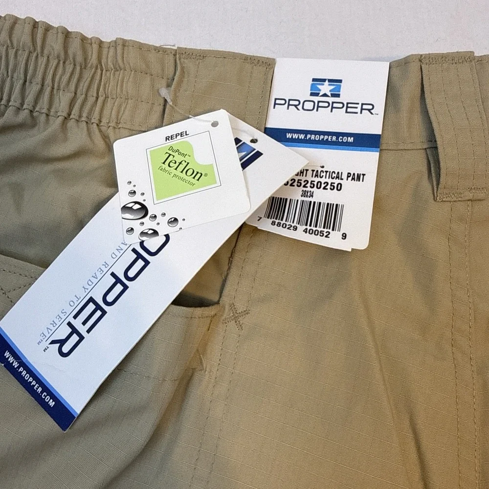 Propper Ripstop Tactical Trouser/Pant F5243 Khaki Lightweight 38/34W/ Belt NWT